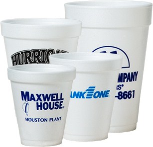 White Styrofoam Coffee Cups
